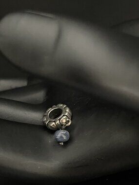 Pandora 925 Sterling Silver Blue Stone Dangle Charm Bead Drop